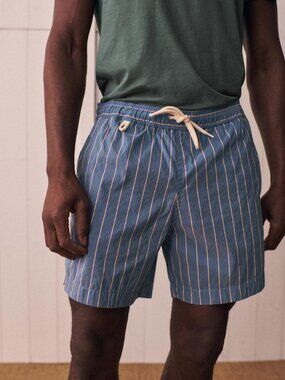 Octobre / purchased Sezane Men's Swim Short LARGE Blue Green Yellow LARGE NWT